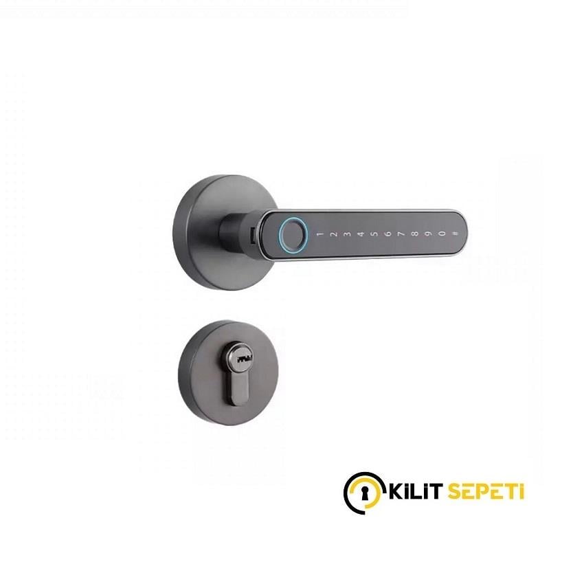 Multlock Smart Handle Akıllı Kapı Kolu Parmak İzli (Saten)