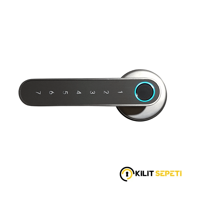 Multlock Smart Handle Akıllı Kapı Kolu Parmak İzli (Saten)