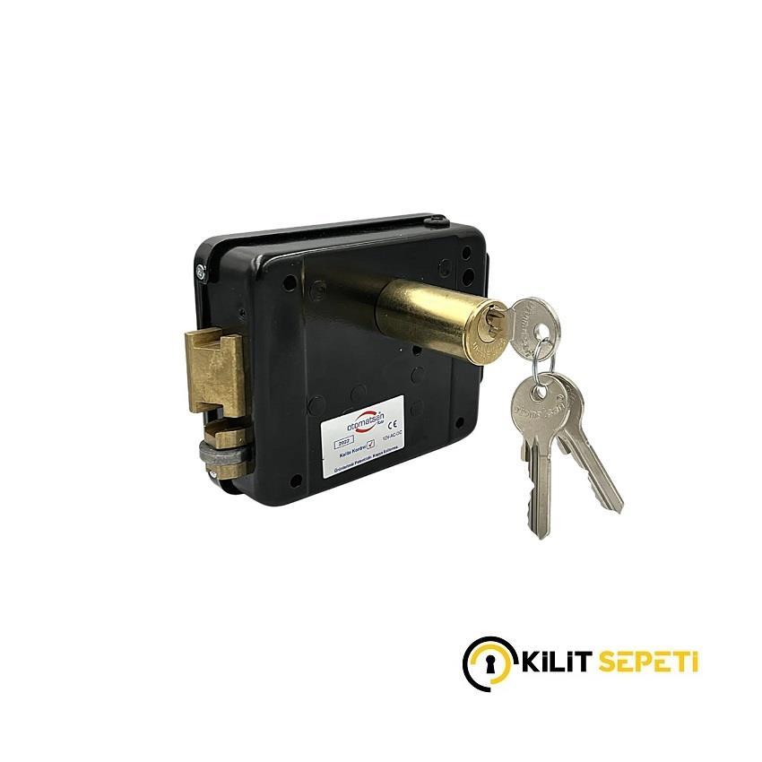 Otomatsan Elektrikli Kapı Kilidi Siyah (70MM)