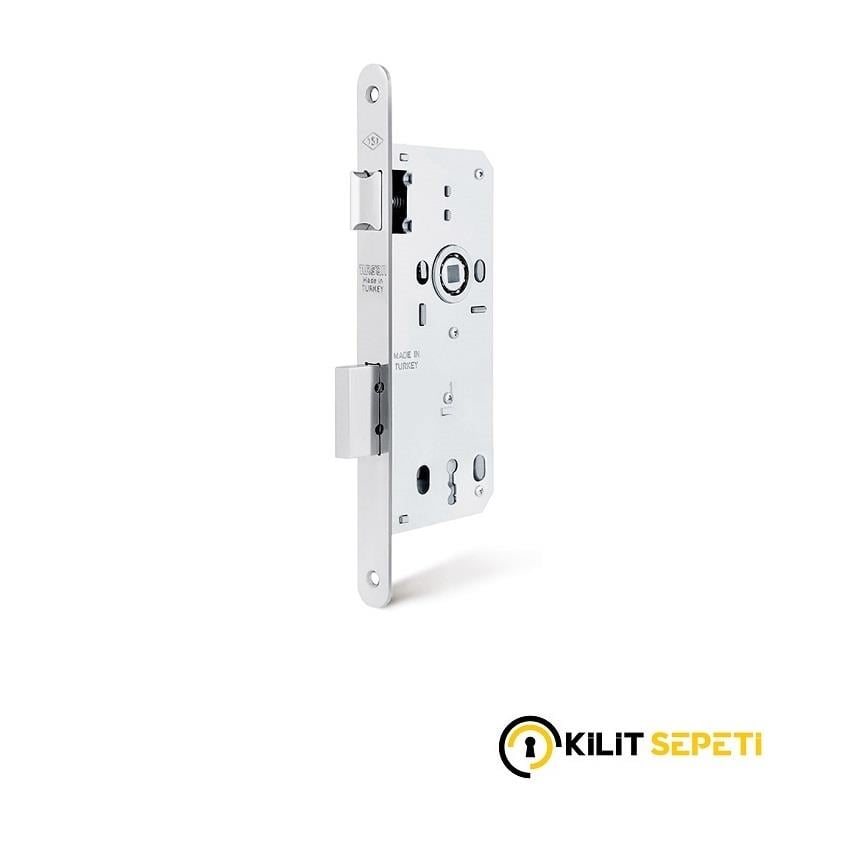 Tursan Silindirli İç Kapı Gömme Kilidi 18MM Oval Aynalı 45MM