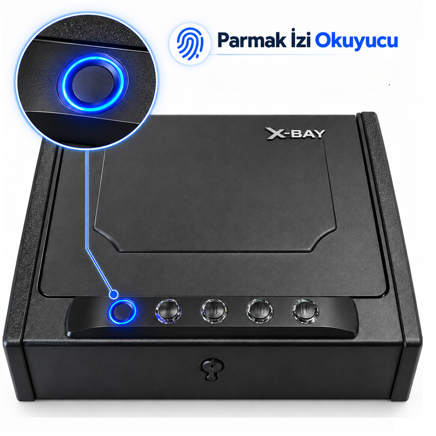 X-BAY XB-1000 Parmak İzli Çelik Tabanca Kasası