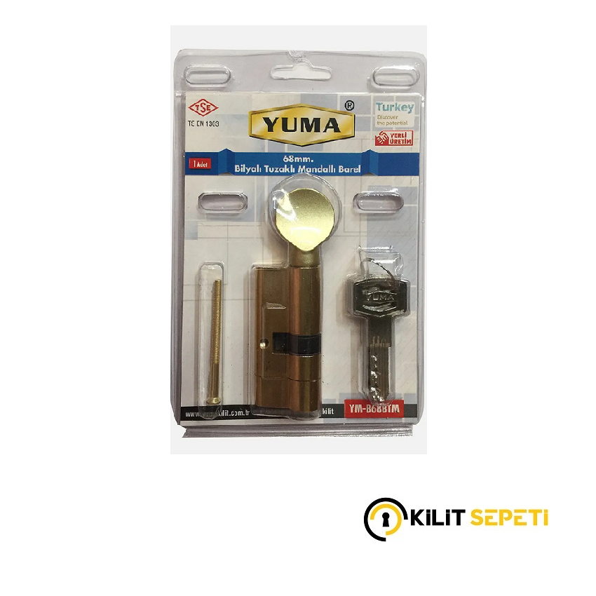 Yuma Bilyalı Tuzaklı Mandallı Barel Sarı 68MM