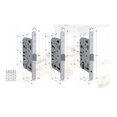 AGB Dilden Kilitlemeli Plastik Dilli Kilit - Oda Tipi