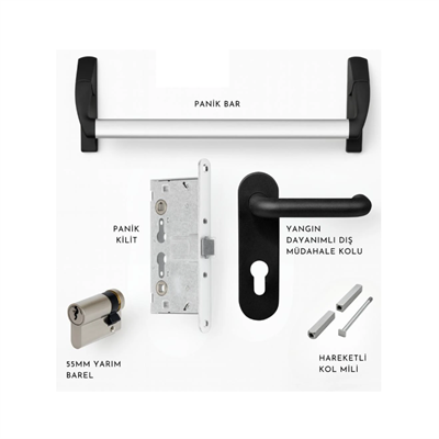 Gömme Panik Bar Seti Dilden Kilitli