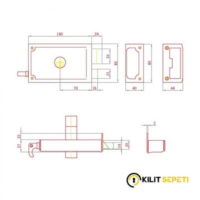 ito Tirajlı Kapı Kilidi Karşılıksız 1 KOLİ 15 ADET