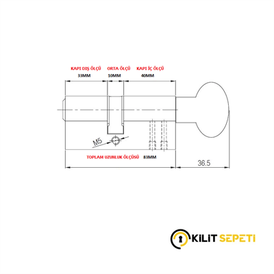 Kale 164 SMC Sistem Mandallı Barel Çelik Pimli NİKEL