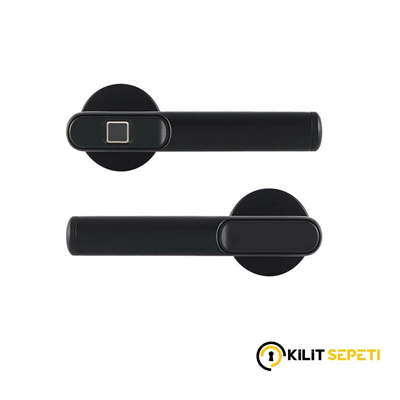 Kale Parmak İzli Kapı Kolu Siyah KD050/50-120