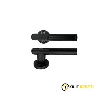 Kale Parmak İzli Kapı Kolu Siyah KD050/50-120