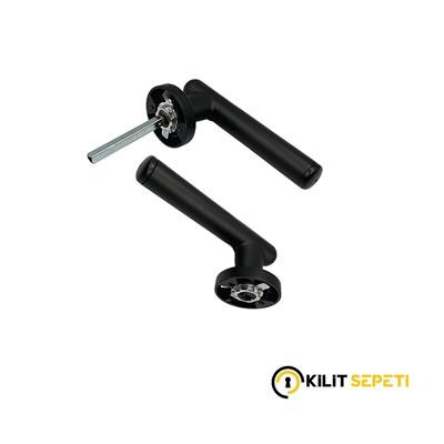 Kale Parmak İzli Kapı Kolu Siyah KD050/50-120