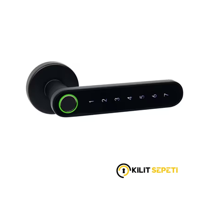 Multlock Smart Handle Akıllı Kapı Kolu Parmak İzli (Siyah)