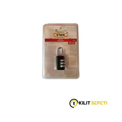 Ymk-1325 Üç Basamaklı Şifreli Asma Kilit Siyah 25 mm