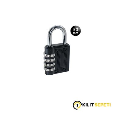 Ymk-1350 Dört Basamaklı Şifreli Asma Kilit Siyah 50 mm