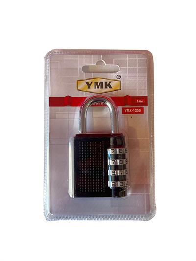Ymk-1350 Dört Basamaklı Şifreli Asma Kilit Siyah 50 mm