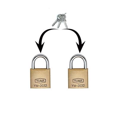 Yuma Pirinç Asma Kilit Birbirini Açar 32 mm