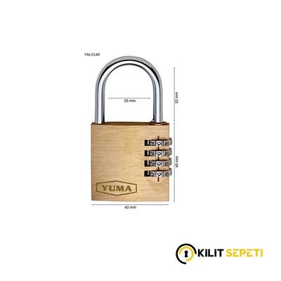Yuma Şifreli Asma Kilit 40MM