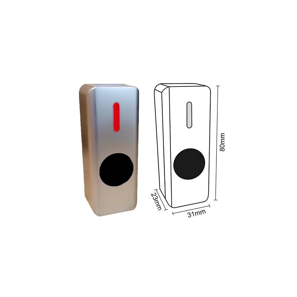  No Touch El Sensörü İNOX KAPLAMA (Sıva Üstü) SATEN GRİ 12-24V