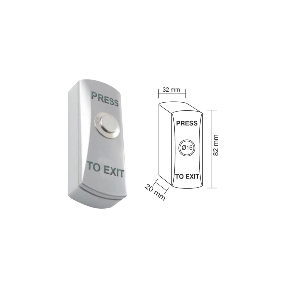 Çıkış Butonu Tek Kontak (Sıva Üstü) Press To Exit