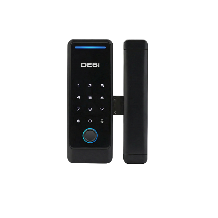DESi QUiC Q006 Cam Kapılar İçin Akıllı Kilit iOS/Android Uyumlu Tuş Takımı  Kart Okuyucu Parmak İzi