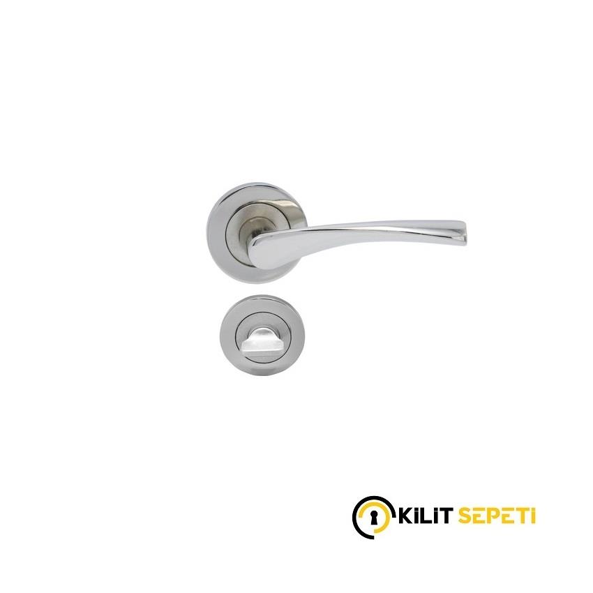 Enom Murat Nikel Rozetli Kapı Kolu Wc