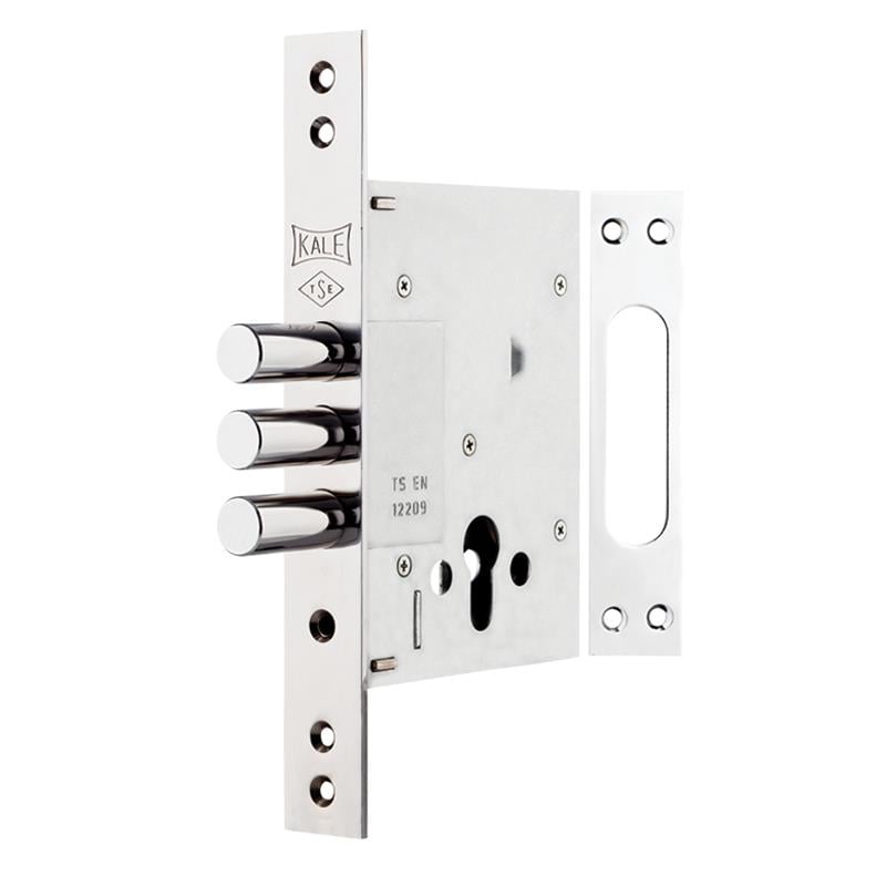 Kale 257 Plus Çelik Kapı Emniyet Kilidi - Krom 60 mm