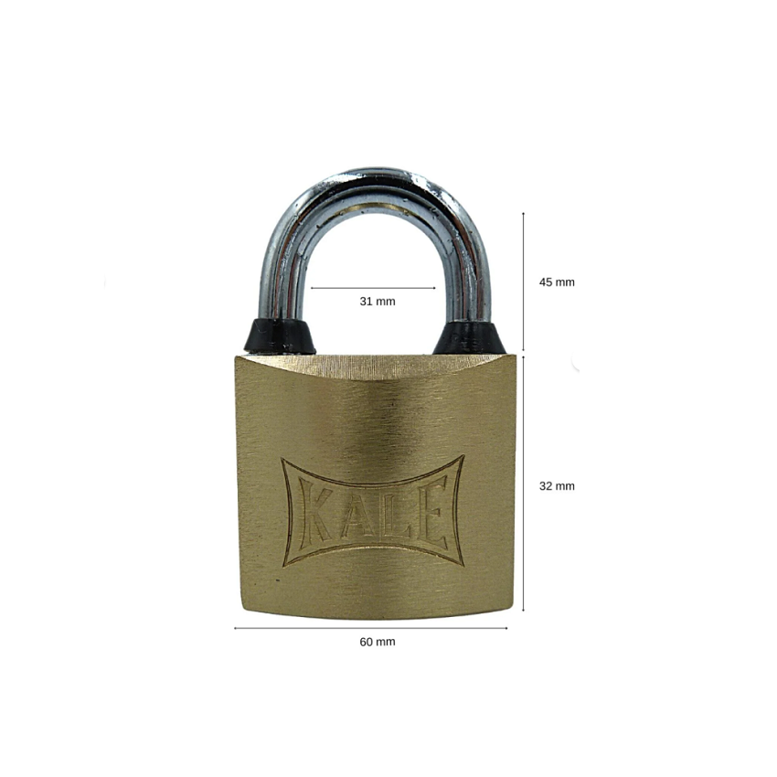 Kale Asma Kilit Sarı 60 mm | KD001/10-260 | KilitSepeti