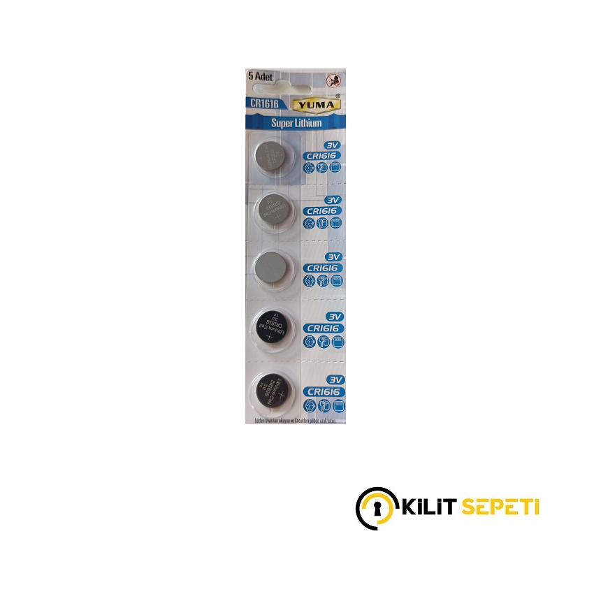 Yuma 3V Süper Lithium 1616 Pil
