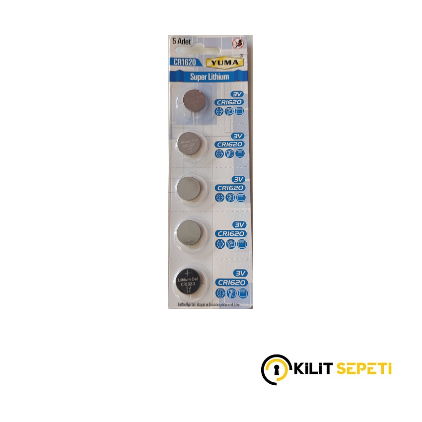 Yuma 3V Süper Lithium 1620 Pil