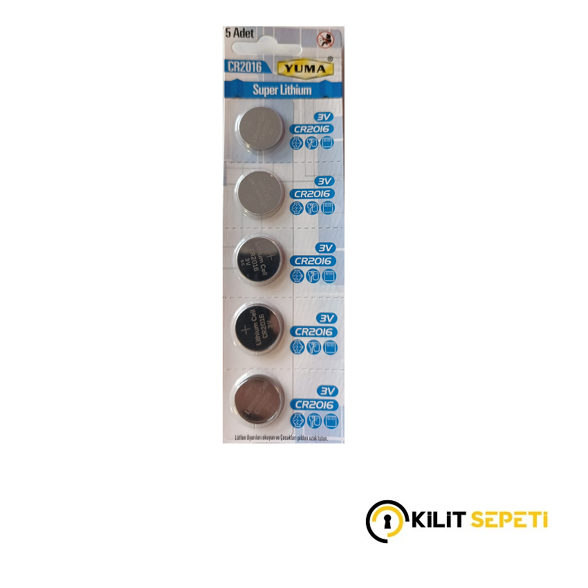 Yuma 3V Süper Lithium 2016 Pil