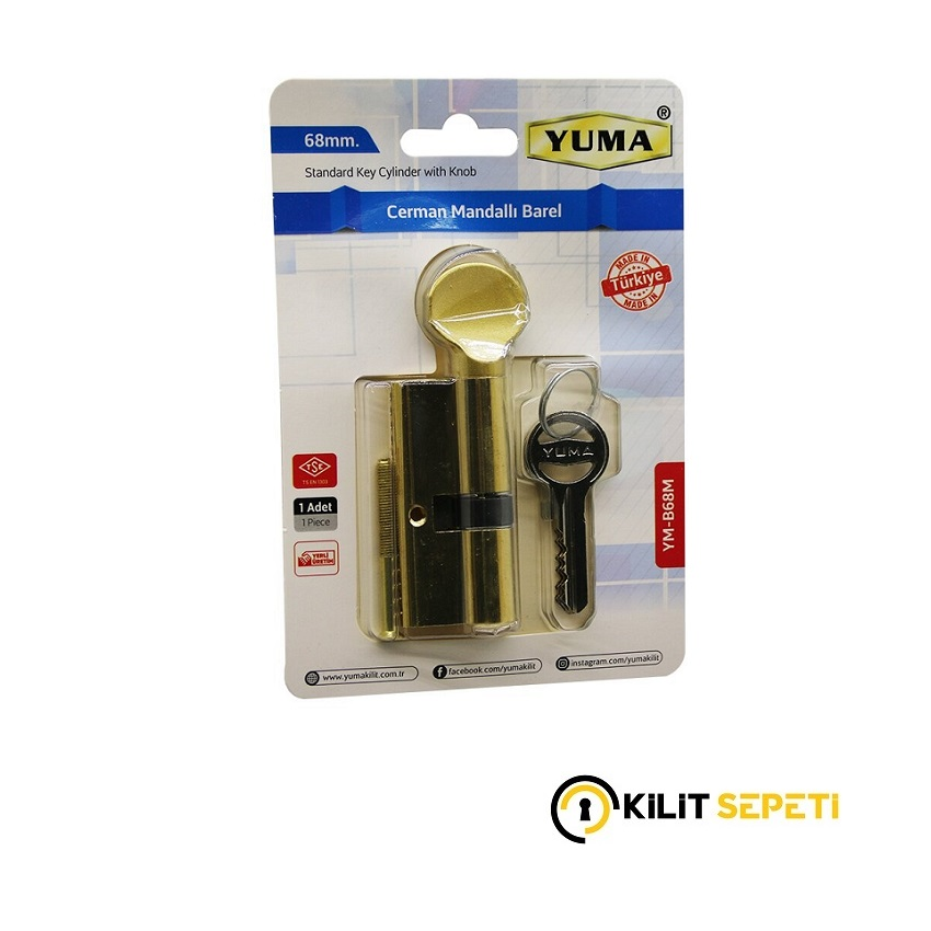 Yuma Cerman Mandallı Barel Sarı 68MM