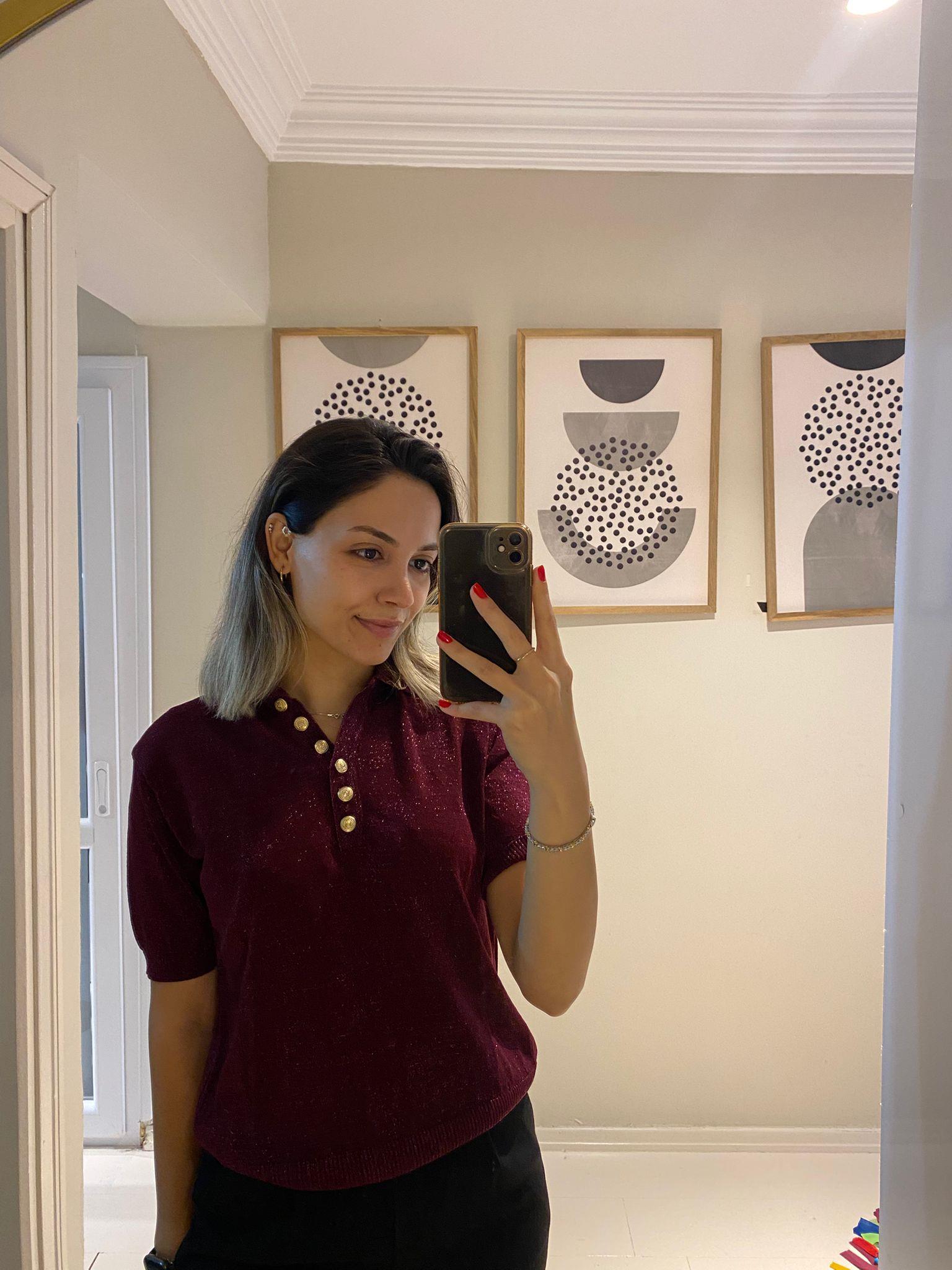 POLO YAKA SİMLİ BORDO TRİKO