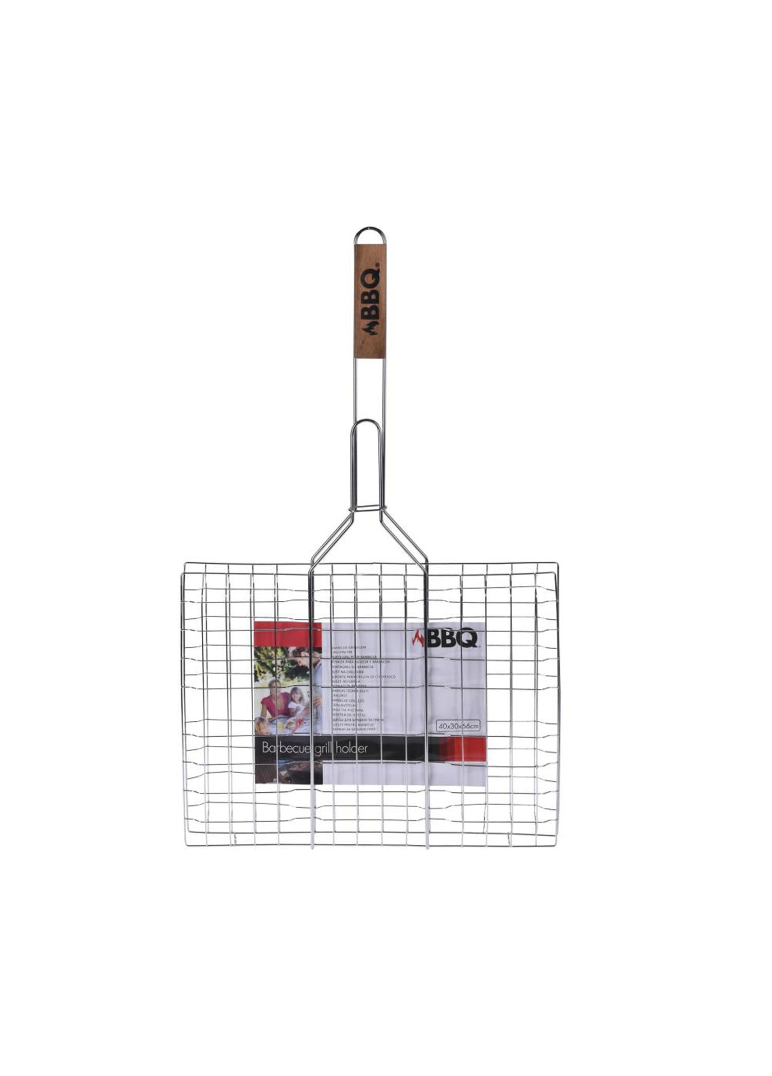 Barbeku Izgarası Dikdörtgen  Ahşap Sap Paslanmaz Çelik 40*30cm
