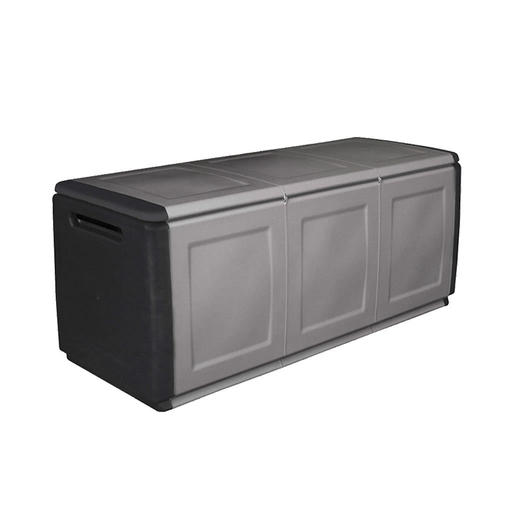 Cube Bahçe Sandığı Plastik Gri Siyah 330 Lt CB3