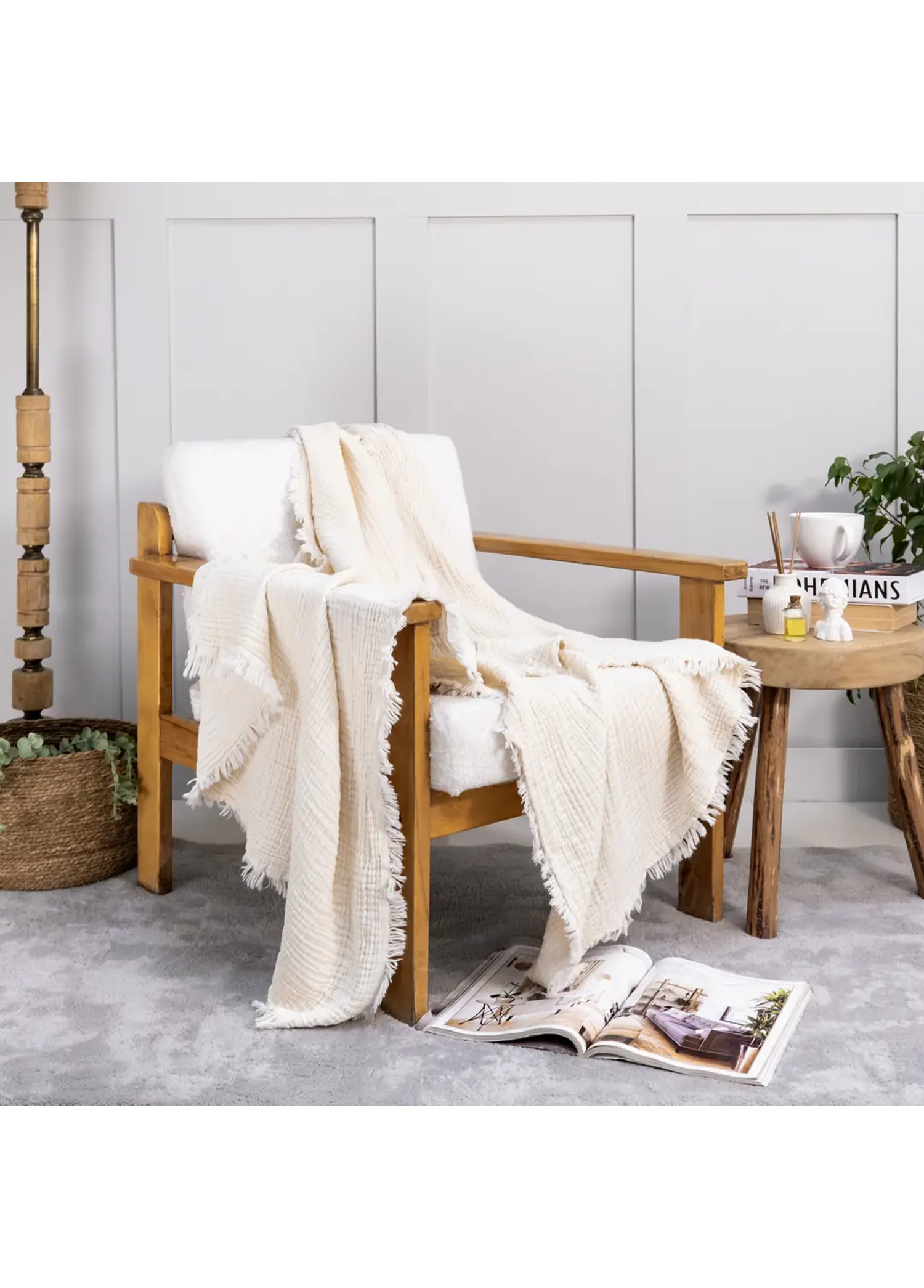 Müslin Wrap Tv Şalı & Battaniye Bianco 100x200