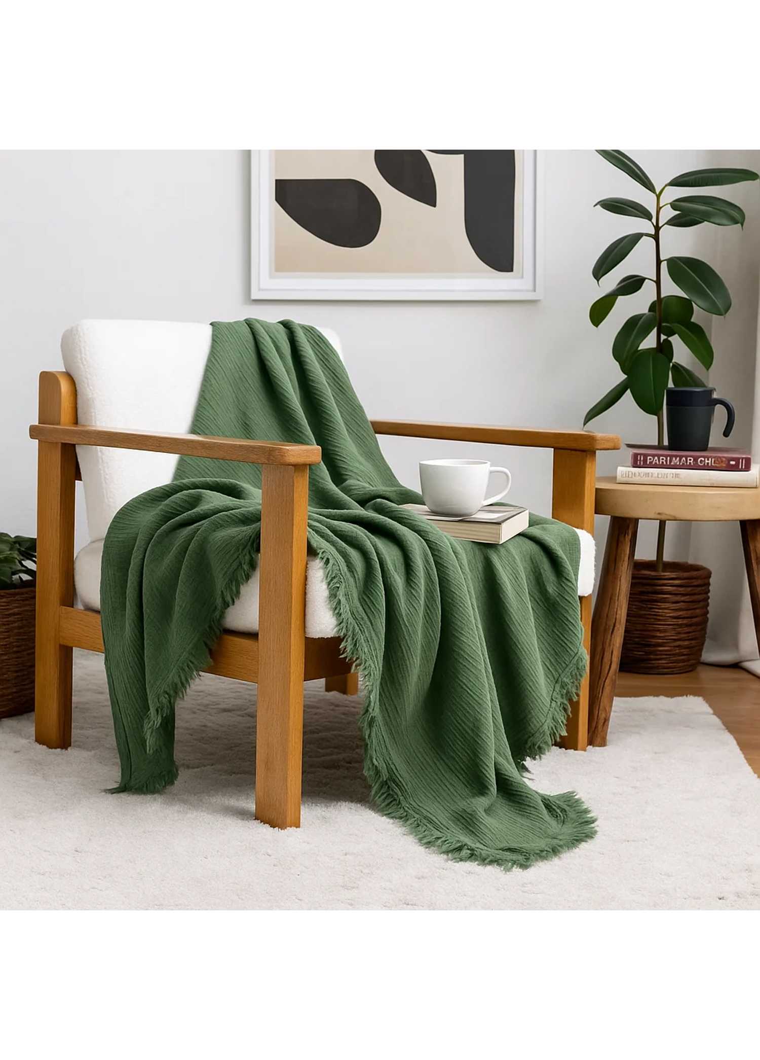Müslin Wrap Tv Şalı & Battaniye Verde 100x200