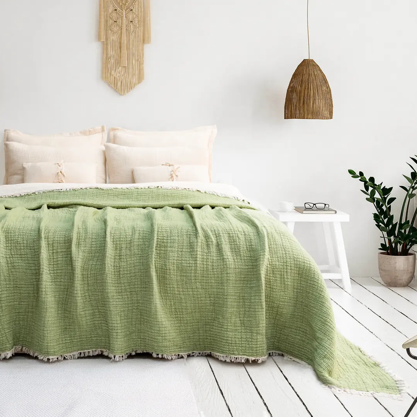 Müslin Yorgan Verde Musgo