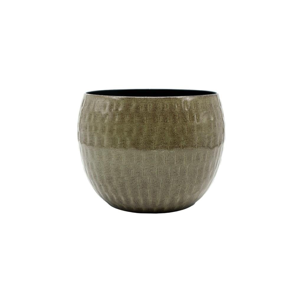 Nadya Kahverengi Metal Saksı 18*14cm