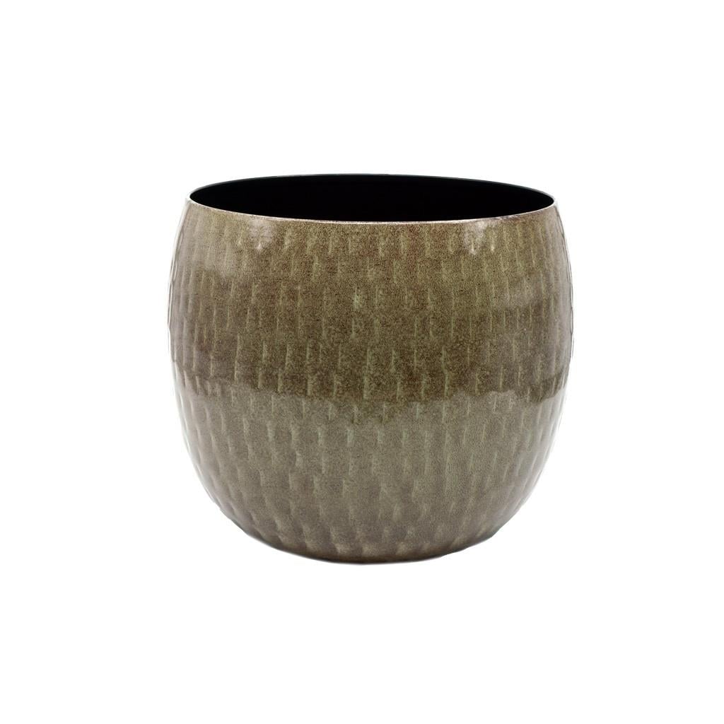 Nadya Kahverengi Metal Saksı 24*18cm