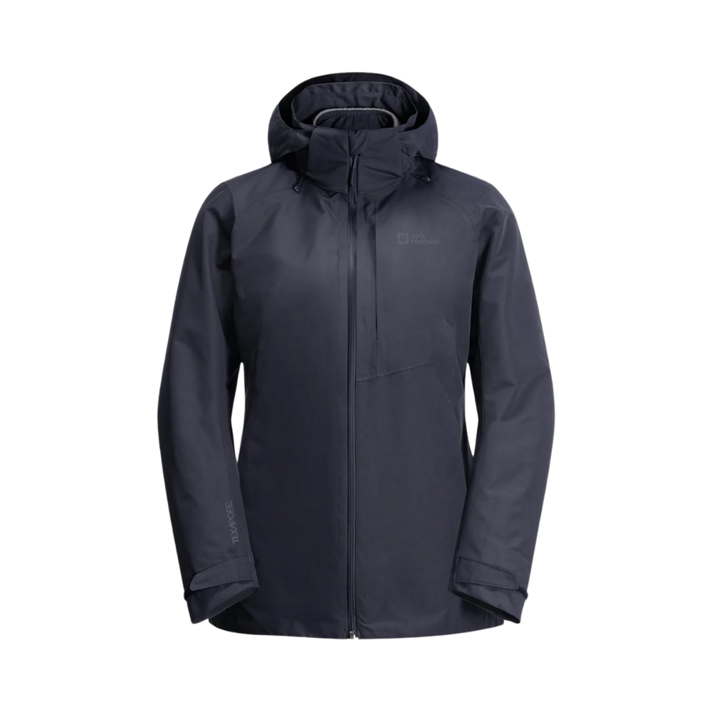 Jack Wolfskin Bergland 3IN1 Kadın Outdoor Mont - Lacivert