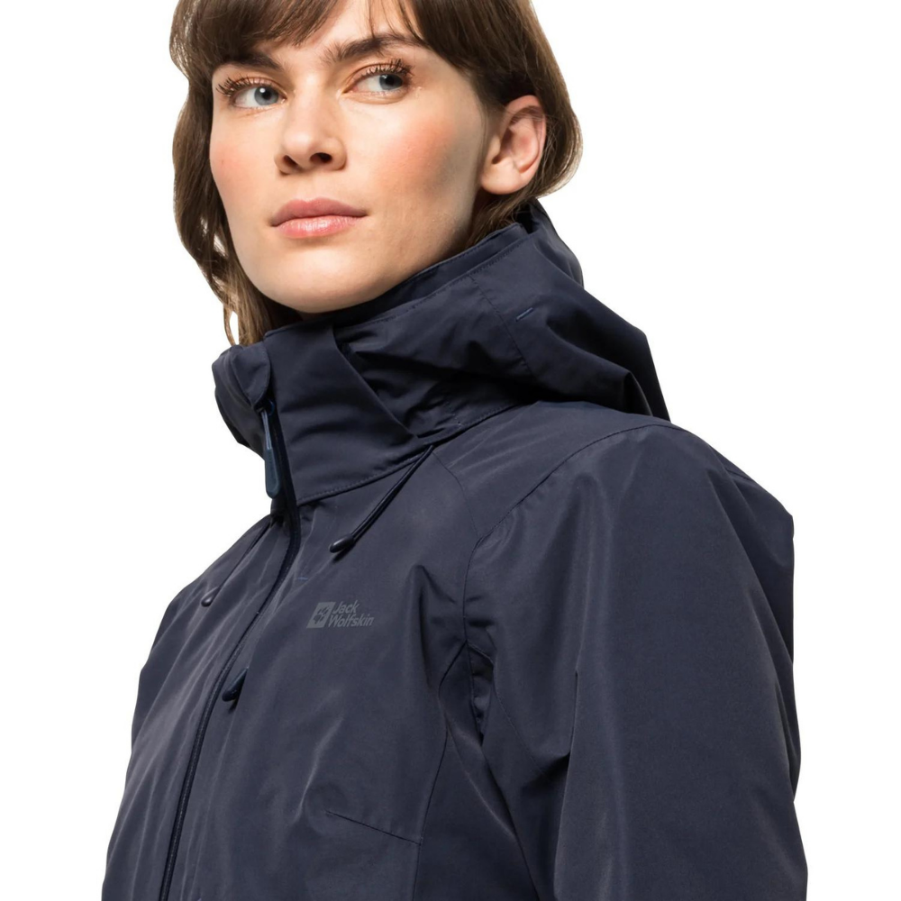 Jack Wolfskin Bergland 3IN1 Kadın Outdoor Mont - Lacivert