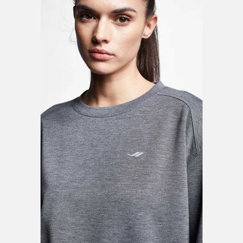 Koyu Gri Melanj Kadın Sweatshirt
