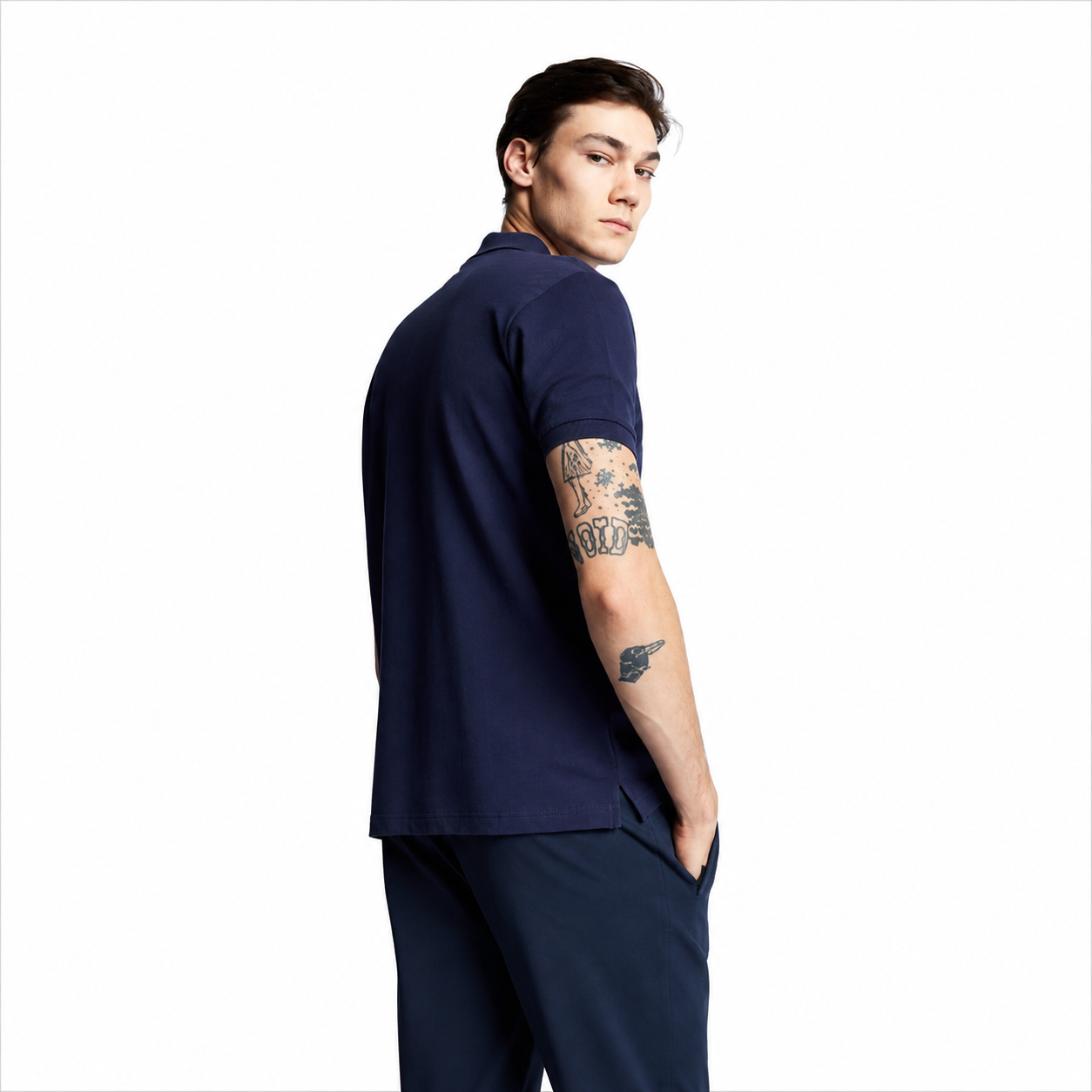 Lacivert Erkek Kısa Kollu Polo Yaka T-Shirt