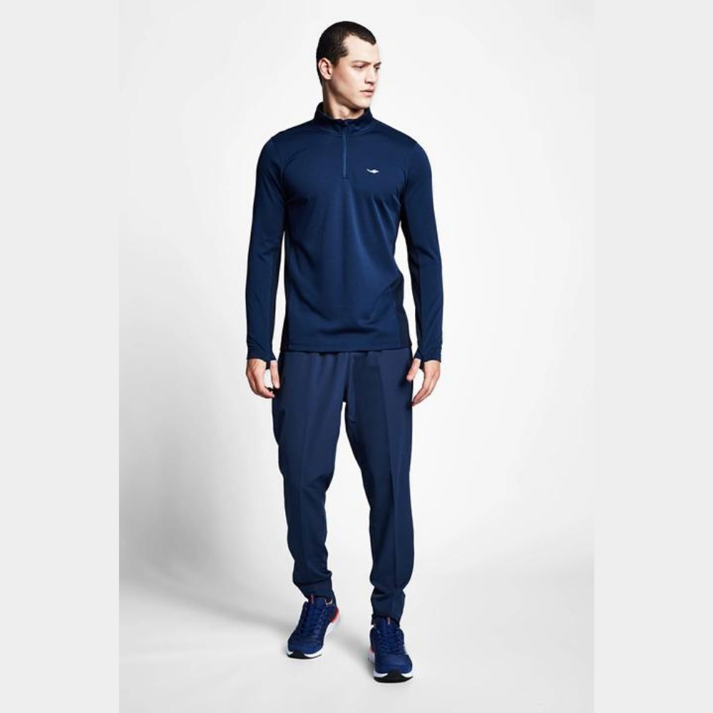 Safir Mavi Erkek Fermuarlı Sweatshirt