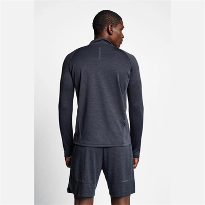 Antrasit Erkek Koşu Fermuarlı Sweatshirt