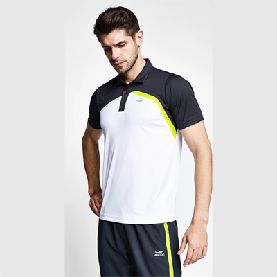 Beyaz Antrasit Erkek Kısa Kollu Polo Yaka T-Shirt 