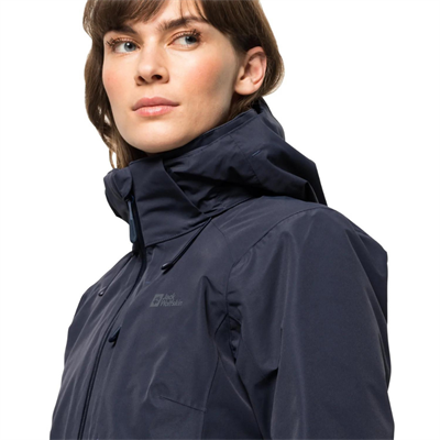 Jack Wolfskin Bergland 3IN1 Kadın Outdoor Mont - Lacivert
