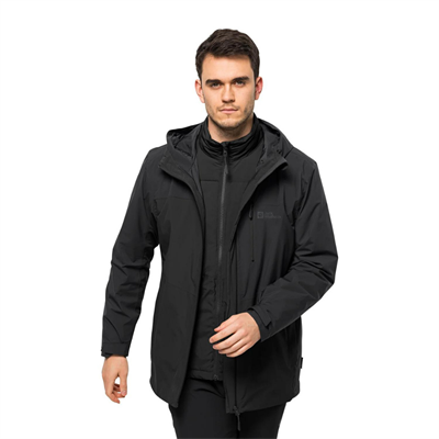 Jack Wolfskin Feldberg 3IN1 Erkek Siyah Outdoor Mont
