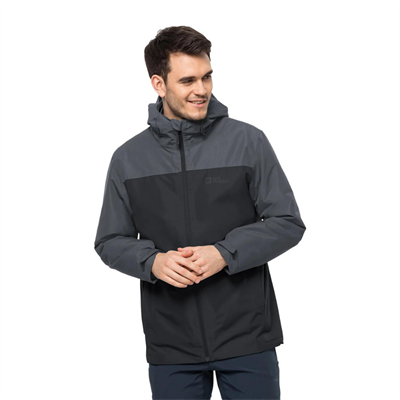 Jack Wolfskin Taubenberg 3IN1 Erkek Outdoor Montu - Phantom