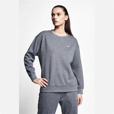 Koyu Gri Melanj Kadın Sweatshirt