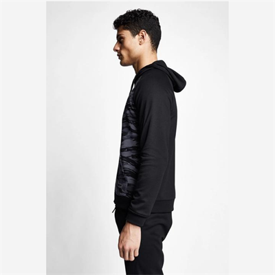 Siyah Erkek Fermuarlı Kapüşonlu Sweatshirt