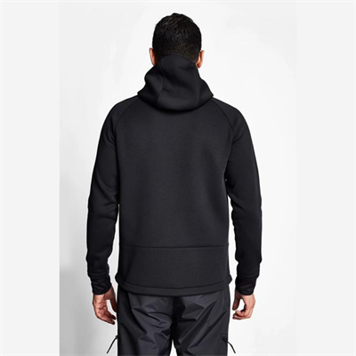 Siyah Erkek Fermuarlı Kapüşonlu Sweatshirt